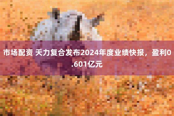 市场配资 天力复合发布2024年度业绩快报，盈利0.601亿元